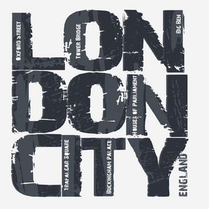 伦敦市的版式设计