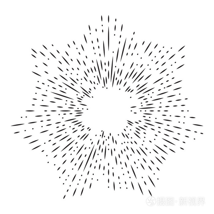 破裂的光线的矢量复古插画-正版商用图片1kv7rl-摄图新视界