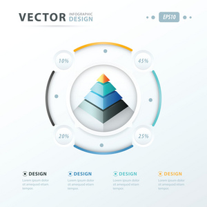 金字塔的信息图表模板设计