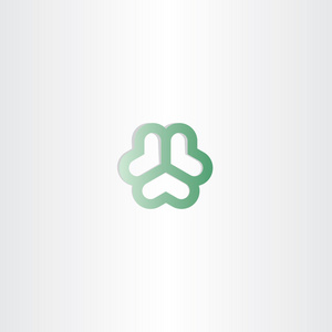 抽象的绿心圆企业徽标