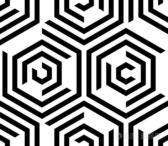 无缝六角形图案