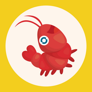 海动物虾动漫主题元素图标元素