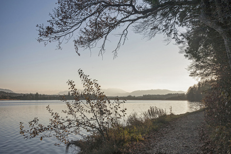 在上部巴伐利亚湖 Kirchsee