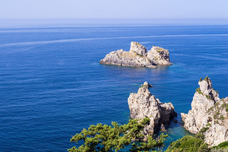 岩海中或在海洋的自然背景图片