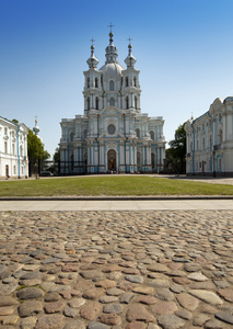 Smolnyi 大教堂 斯莫尔尼修道院，圣彼得堡俄罗斯