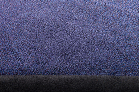 蓝色皮革纹理背景，简单的文本的空间