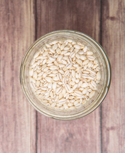 在梅森罐子白黍子照片