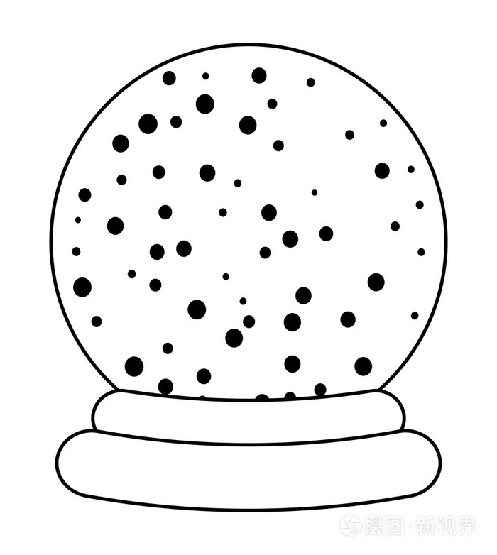 圣诞雪球卡通剪影设计图标符号插画-正版商用图片1kvw77-摄图新视界