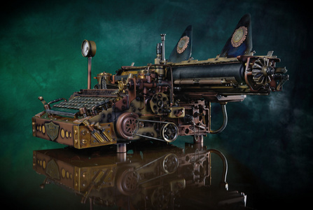 蒸汽朋克打字机图片