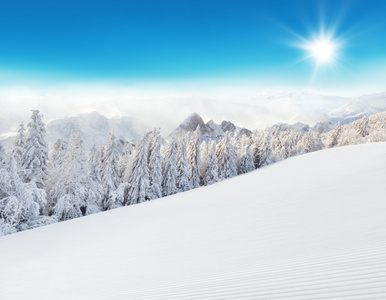 冬季高山雪域景观