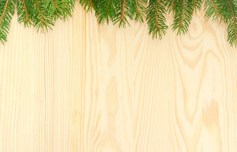 从松板和冷杉的枝条表面