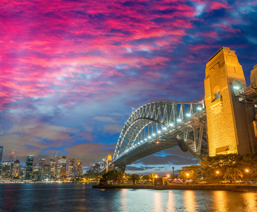 悉尼城市夜景图片