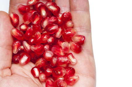 石榴石种子红色,成熟种子的石榴石照片