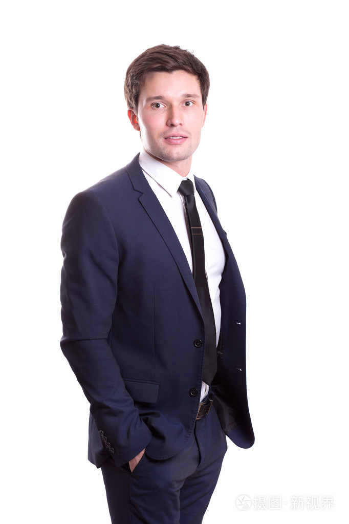 商业肖像.经营作风.办公室.在白色背景上