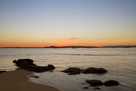 黄昏在 Arousa 岛上