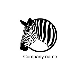 斑马的标识与公司名称的地方