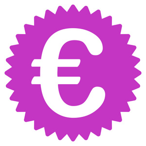 欧元奖励密封图标