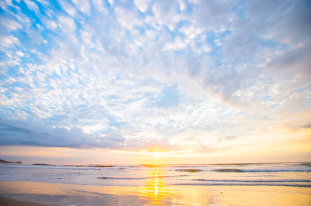 朝霞天空海的朝霞,日出天空照片