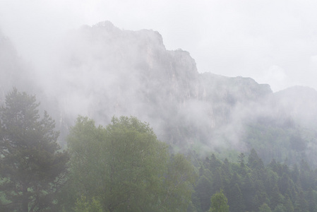 高加索地区自然保护区风景秀丽的群山
