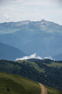 高加索地区自然保护区风景秀丽的群山