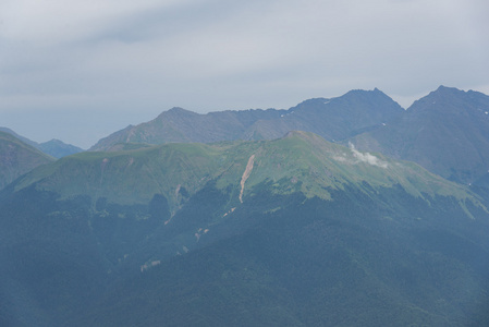 高加索地区自然保护区风景秀丽的群山