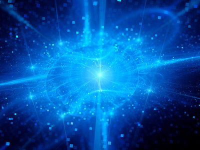蓝色发光重力场与粒子