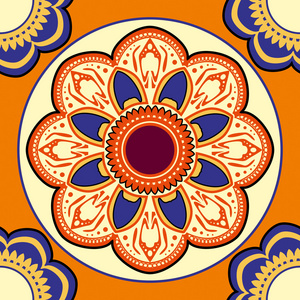 陶瓷墙地砖.东方的传统装饰.东方民族的艺术主题照片