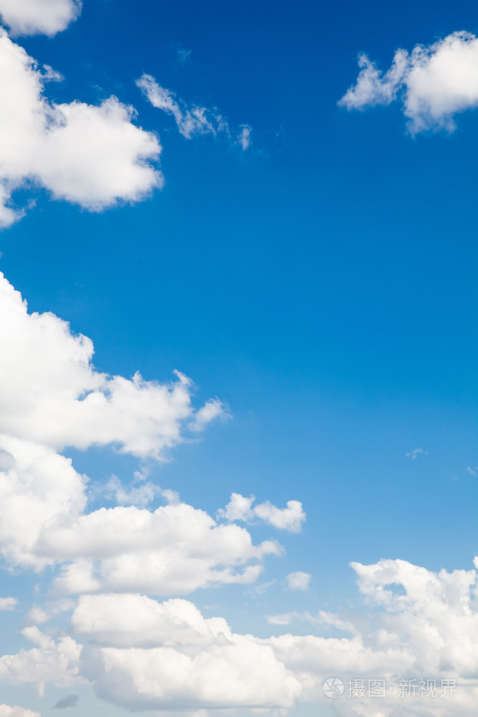 蓝蓝的天空云特写