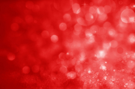 红色圣诞背景。节日的抽象背景与景