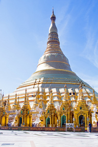 在缅甸仰光 Schwedagon 宝塔