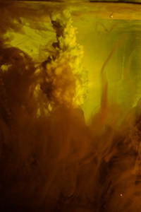 花式的油墨在水软焦点的梦云图片