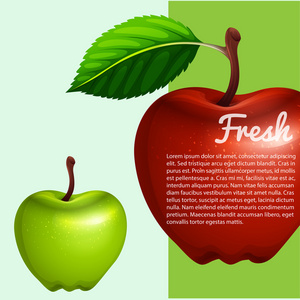 海报设计与新鲜的苹果图片