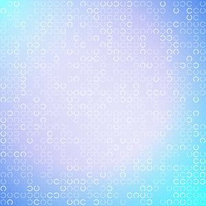 抽象的白色圆圈，亮蓝色的背景 矢量图