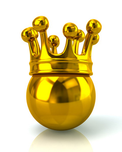 金色的王冠上金色的球