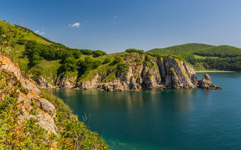 海 岩石 山