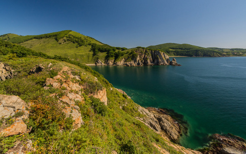 海 岩石 山