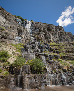 冰川国家公园中的瀑布