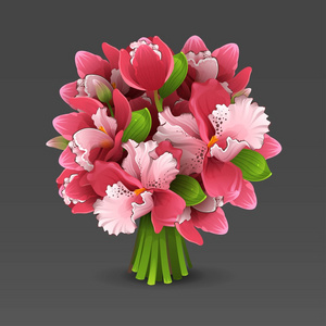 粉色兰花花束