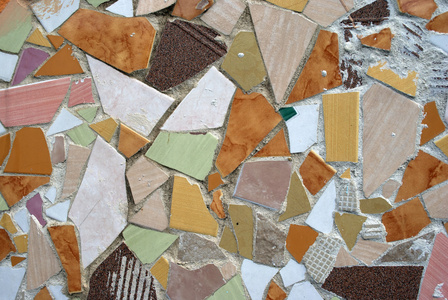 分辨品种多彩多姿的马赛克瓷砖拼贴照片