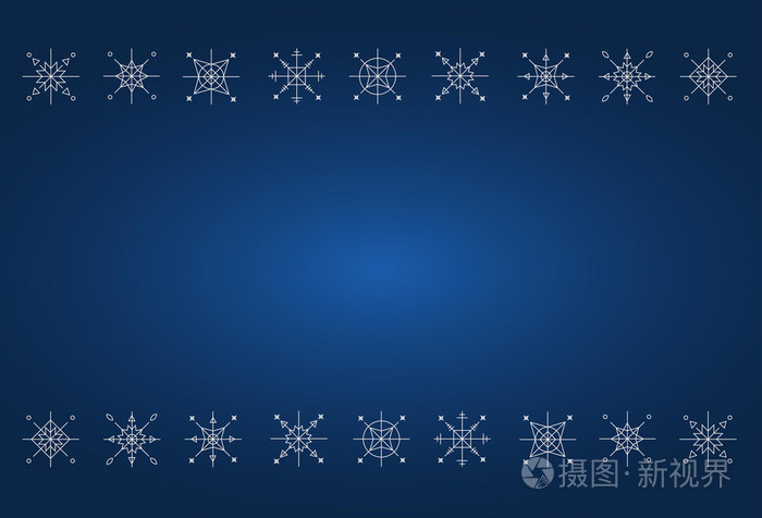 蓝色的雪花圣诞贺卡背景