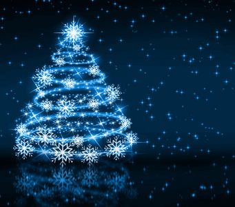 蓝色的圣诞树