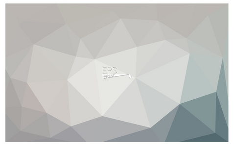 灰色几何弄皱了三角低聚折纸样式梯度图图形背景。矢量多边形设计为您的业务的