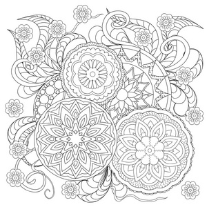 zentangle 花概念