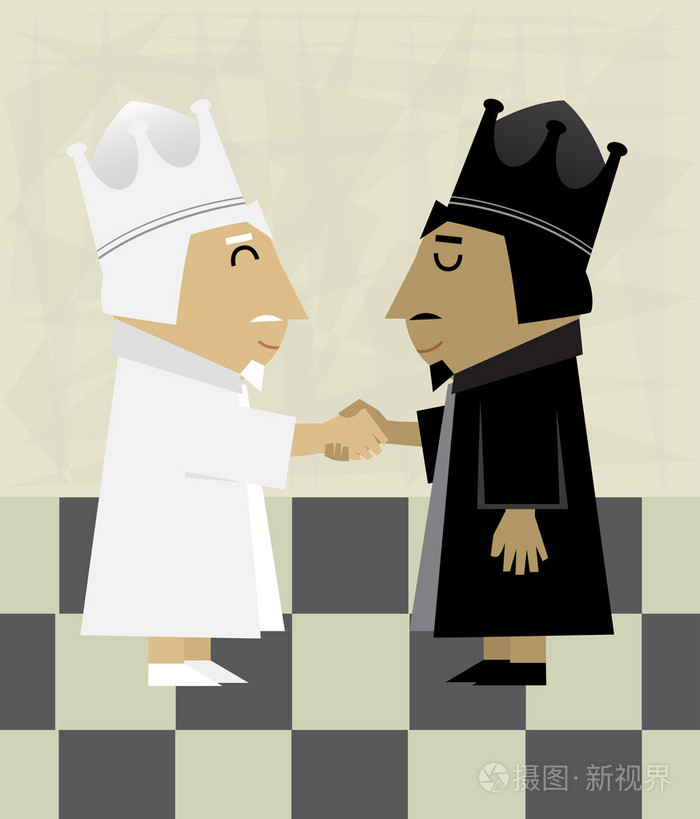 国际象棋国王握手