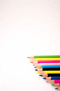为学校或专业人员使用的彩色的铅笔