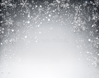 冬季星光灿烂的圣诞背景。
