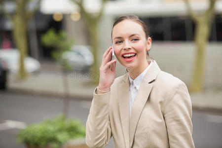 电话里的年轻女商人