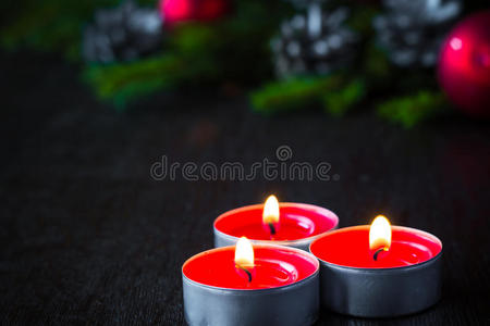 圣诞树蜡烛木制圣诞树