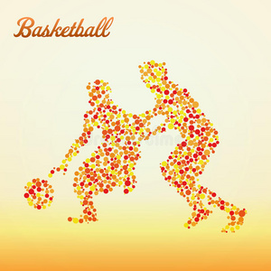 抽象篮球运动员
