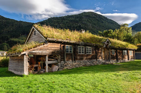 挪威的一座历史悠久的老房子